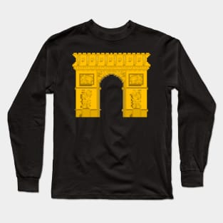 Paris Travel Gold Arc Long Sleeve T-Shirt